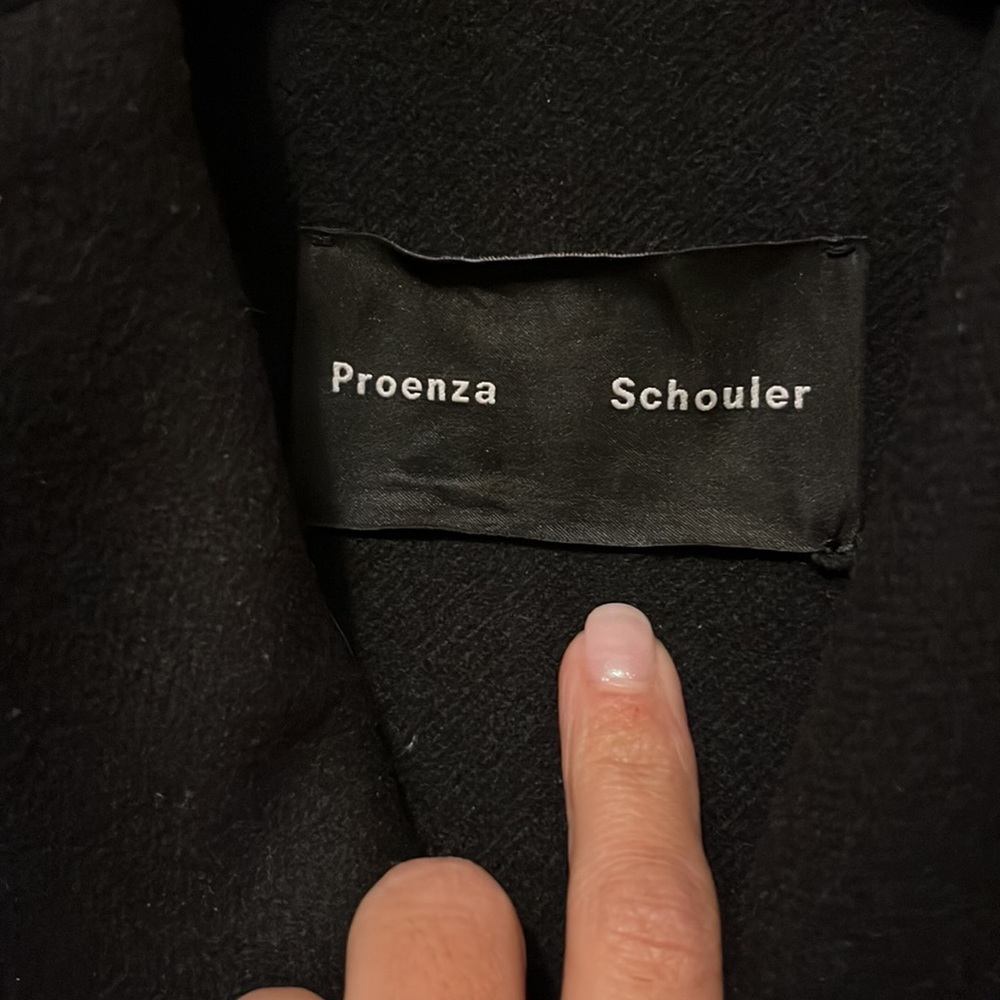 PROENZA SCHOULER wool and cashmere asymmetric pea coat. - Picture 5 of 6
